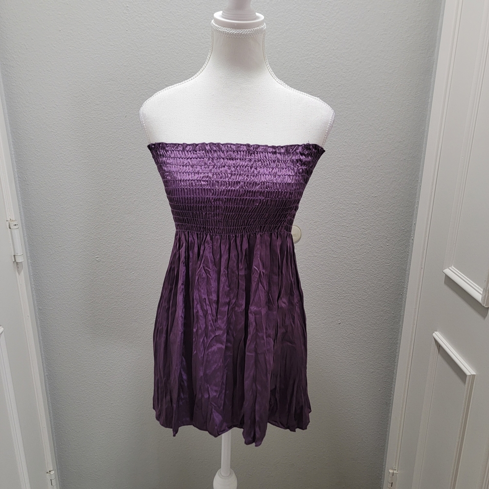 Forever 21 Purple Strapless Blouse
